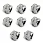 Złączka XSPC G1/4 do twardej rurki 14 mm, chrom - 8 sztuk