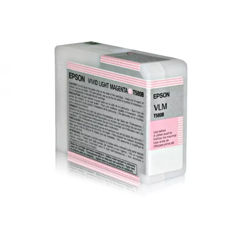 Epson Singlepack Vivid Light magenta T580B00, Vivid light magenta, tusz pigmentowy, 80 ml, 1 szt.