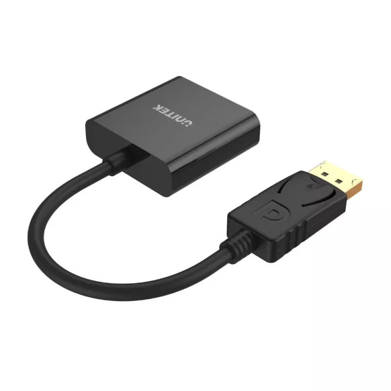 Adapter UNITEK Y-5118E DisplayPort na VGA, czarny, męski