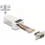 DeLOCK D-Sub 9 pin żeński na RJ45 żeński zestaw montażowy biały VGA RJ-45