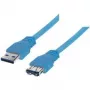 Kabel USB ShiverPeaks 1,8m USB 3.2 Gen 1 USB A Niebieski