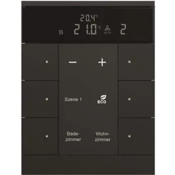 Busch-Jaeger Urządzenie HVAC 6-kanałowe, BE, czarny, matowy SBR/U6.0.11-885 (2CKA006330A0040)