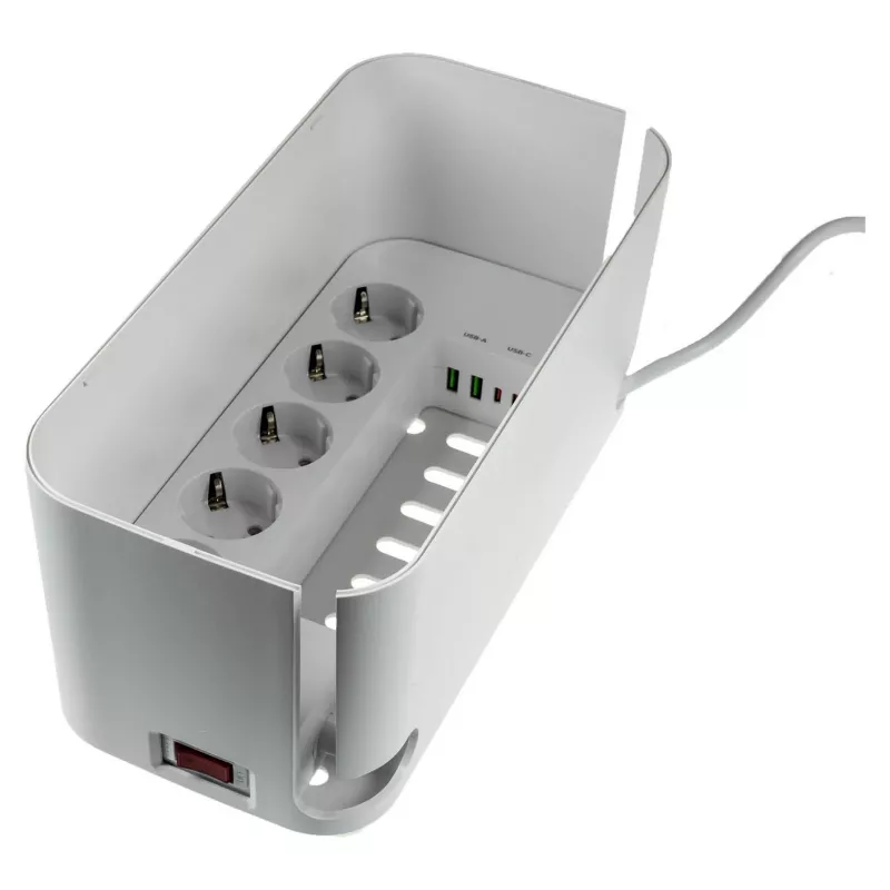 Przedłużacz sieciowy RealPower PowerBox 522 1,5 m 5 gniazd AC Wewnętrzny Biały