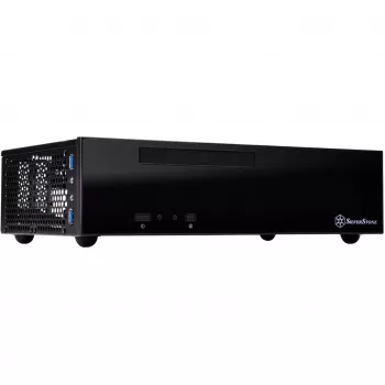 SilverStone MILO ML09 - Desktop - Mini-ITX - bez zasilacza (SFX12V) - Czarny - USB/Audio (SST-ML09B)