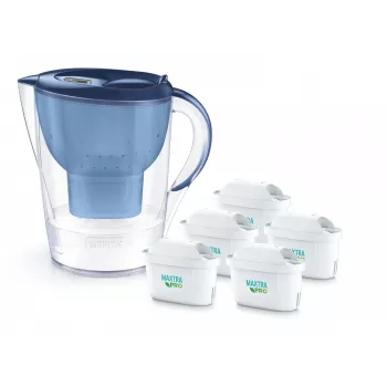 Dzbanek filtrujący wodę BRITA Marella XL z 5 wkładami MAXTRA PRO, niebieski