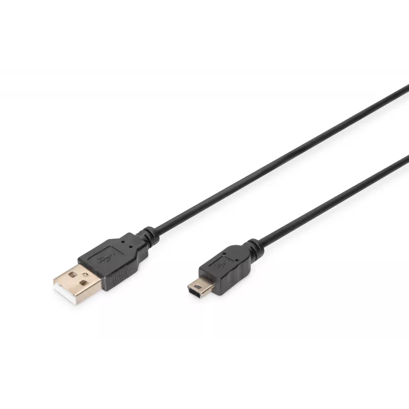 Kabel połączeniowy USB A / miniUSB B M/M 1 m czarny