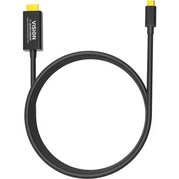 Kabel do telefonu komórkowego Vision TC 2MUSBCHDMI8K/BL Czarny 2 m USB C
