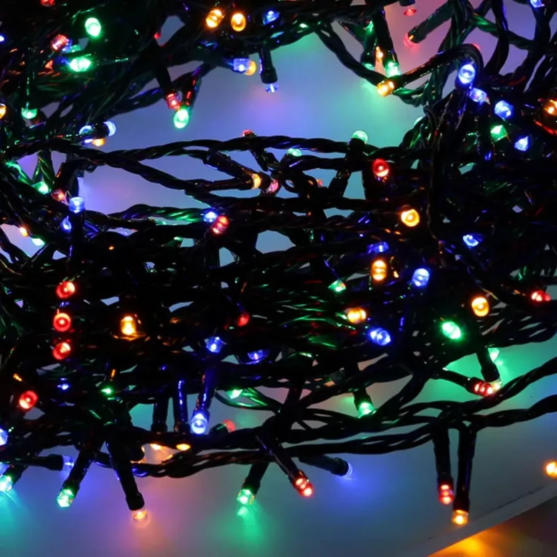 Łańcuchy świetlne LED Extralink 500 diod wielokolorowe, 25 m, wewnętrzne/zewnętrzne, model EX.73318