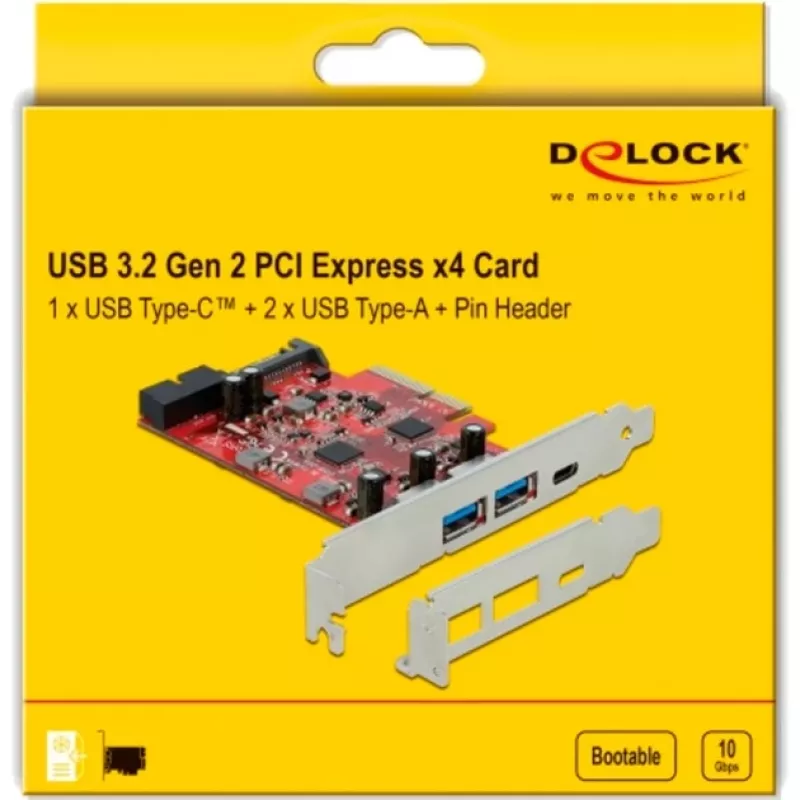 Karta PCI Express x4 DeLOCK 90492 USB Type-C USB Type-A