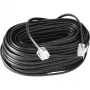 Wentronic Goobay Modularanschlusskabel, Schwarz, 10 m - RJ11/RJ14-Stecker (6P4C) auf RJ11/RJ14-Stecker (6P4C) (50319)