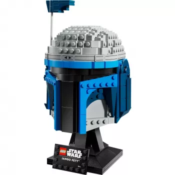 Kolekcjonerski kask LEGO Star Wars Jango Fett 75408 — 616 elementów, model do ekspozycji 210×120×110 mm