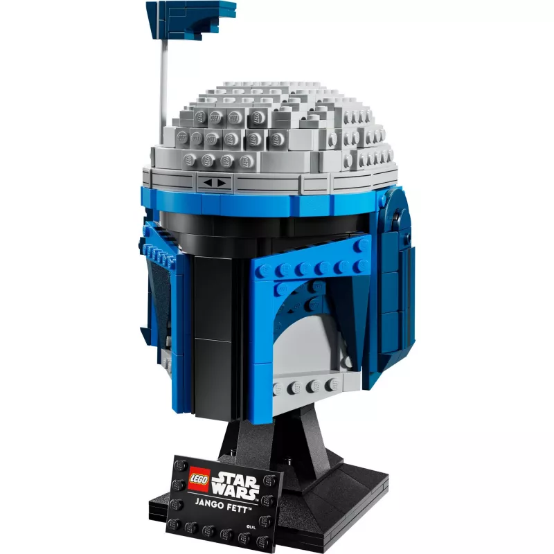 Kolekcjonerski kask LEGO Star Wars Jango Fett 75408 — 616 elementów, model do ekspozycji 210×120×110 mm