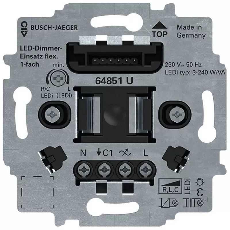 Busch-Jaeger LED wsuwany ściemniacz przyciskowy flex 64851 U (2CKA006500A0012)