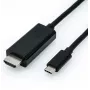 Kabel-adapter wideo USB typu C – HDMI, czarny ROLINE 11.04.5840, 1 m
