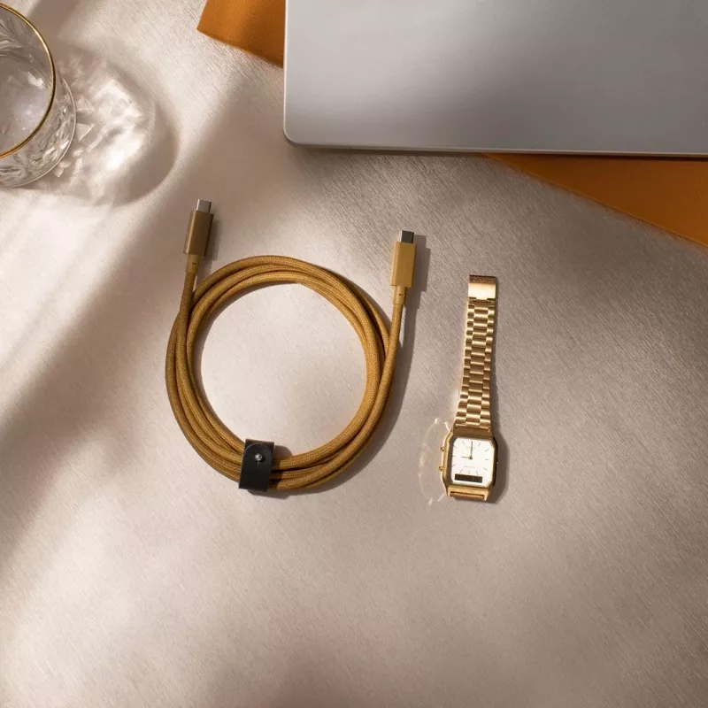 Kabel USB-C na USB-C Native Union Belt kabel Pro 240W, 2,4 m, USB 2.0, 0,48 Gbit/s, zielony