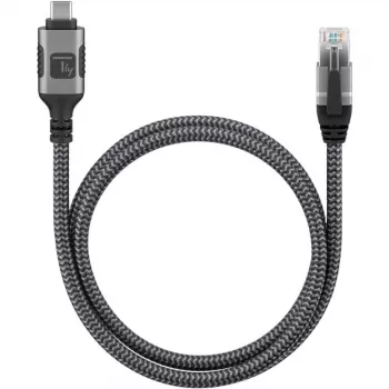 Kabel sieciowy Techly ICOC U3C-RJ45-010 Srebrny, Czarny 1 m Cat6 F/UTP (FTP)