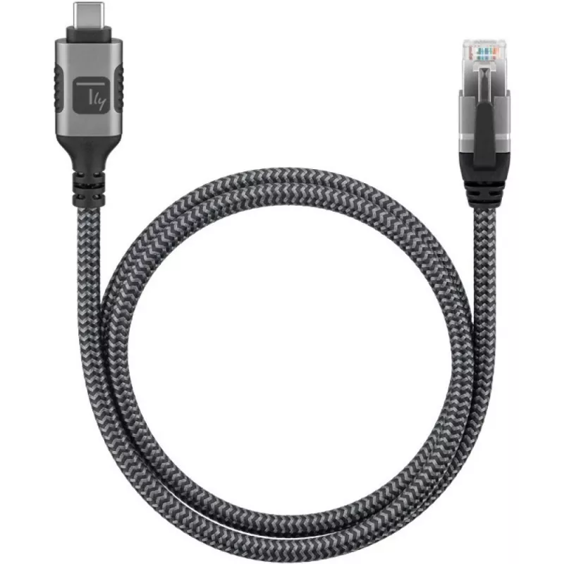 Kabel sieciowy Techly ICOC U3C-RJ45-010 Srebrny, Czarny 1 m Cat6 F/UTP (FTP)