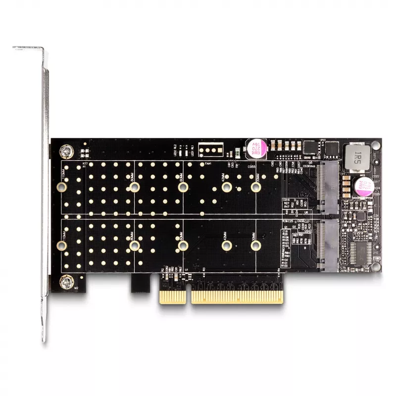 Karta DeLOCK PCI Express x8 do 2 wewnętrznych NVMe M.2 Key M Bifurcation Low Profile
