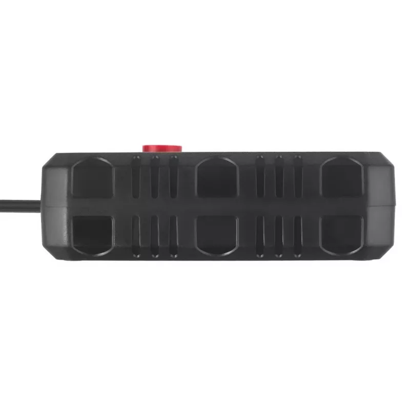 Listwa zasilająca MACLEAN MCE388 B — 2 gniazda AC, 3×USB A, 110–120V 50/60Hz, 2500W, kabel 3 m, czarny