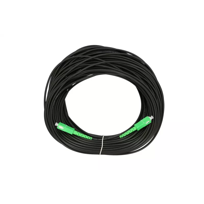 Patchcord Extralink SC/APC–SC/APC Simplex, światłowód jednomodowy G.657A2, okrągły kabel przyłączeniowy FTTH, 10 m