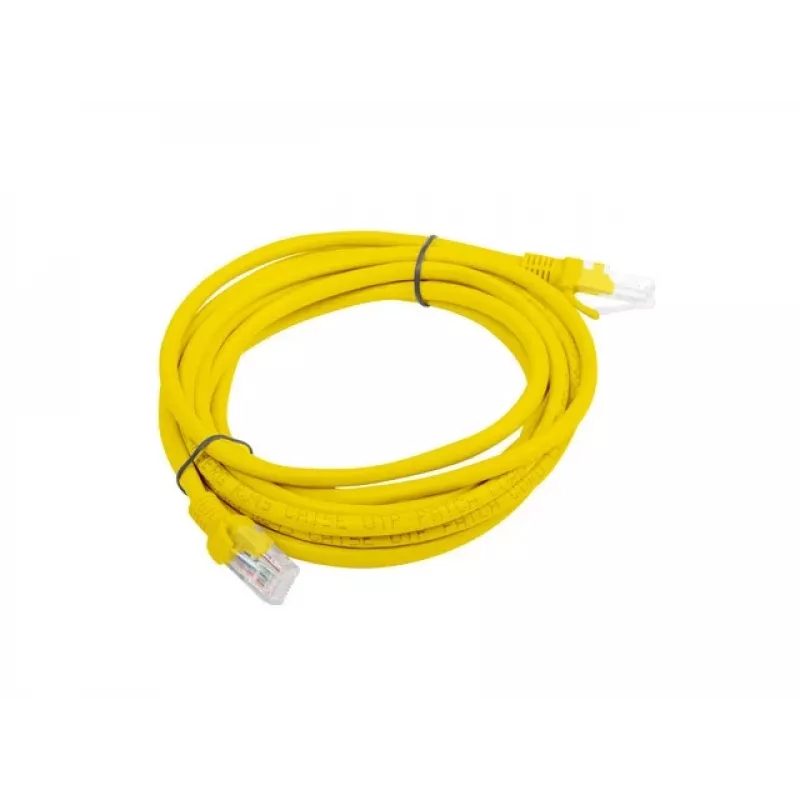 Kabel krosowy sieciowy LANBERG PCU5-20CC-0300-Y Cat5e U/UTP RJ-45 3 m Żółty
