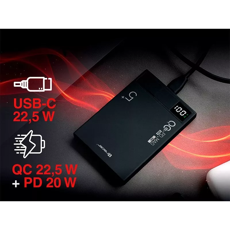 Tracer AirMag1 Lithium Polymer (LiPo) 5000 mAh Bezprzewodowe ładowanie Czarny