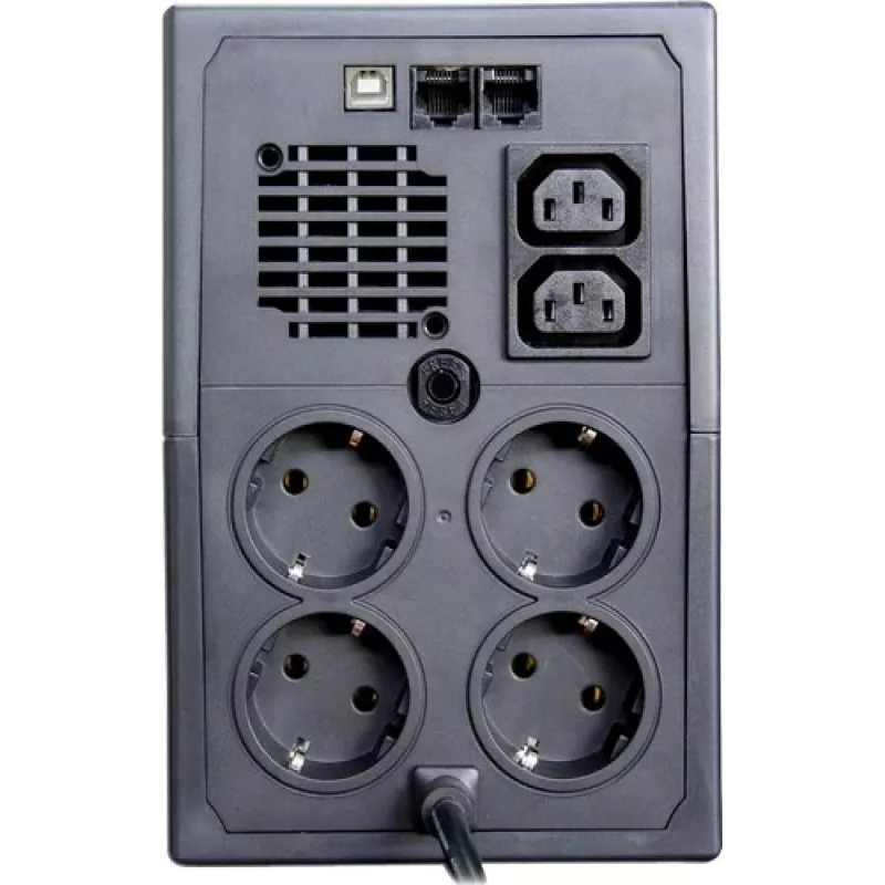 Zasilacz awaryjny ORVALDI ID2K0CH Line-Interactive 2 kVA / 1200 W, 24 V, baterie 9 Ah, LCD, USB, kompaktowy czarny