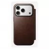 Etui do telefonu Nomad Modern Leather Folio dla iPhone 17 Pro, skóra/aluminium, 16 cm (6,3 cala) brązowy, 4 kieszenie na karty