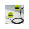Kabel USB-A do Lightning GOOBAY 2 m, oplot tekstylny, średnica 3,3 mm, szaro-srebrny