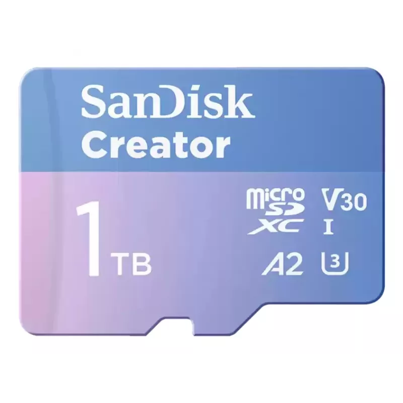 Karta pamięci SanDisk Creator MicroSD 1TB o wysokich prędkościach transferu do 190 MB/s