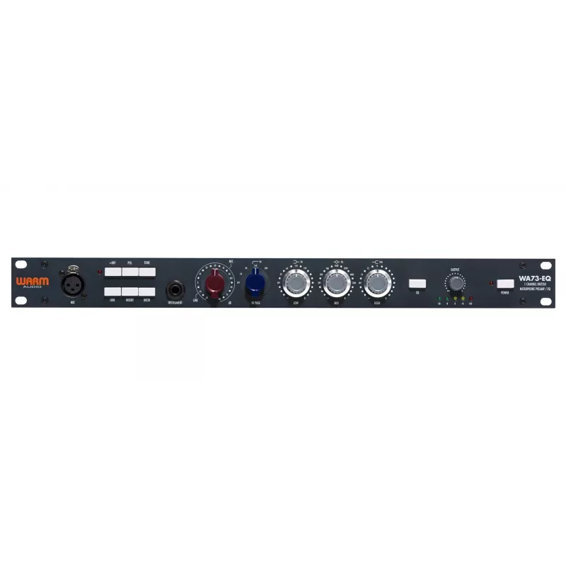 Przedwzmacniacz audio WARM AUDIO WA73-EQ — jednokanałowy, czarny, 20–20 000 Hz, wejście 1200 Ω, 115/230 V