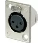 Neutrik NTR-NC3FP1 - -30 - 80 °C - Czarny - Srebrny - UL 94 HB - IEC 61076-2-103 - IP 40 - IEC 68-2-20 (NC3FP-1)