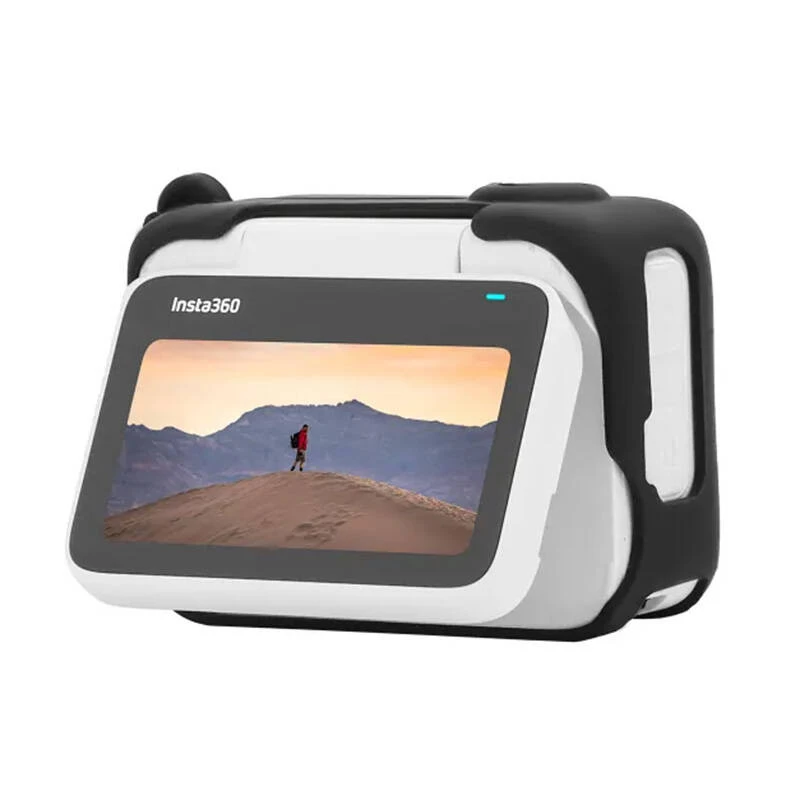 Etui ochronne Sunnylife do Insta360 GO 3 czarne z naklejkami — twarde etui podróżne na kamerę akcji i akcesoria