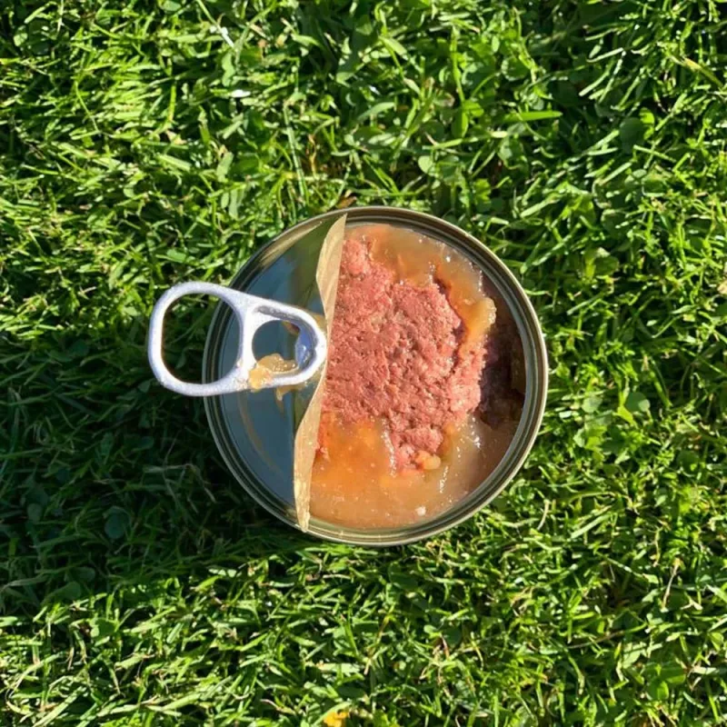 Mokra karma dla psów OLLO Pure Beef and zielony Tripe 400 g puszka — dla dorosłych, białko 14,5%, tłuszcz 11,9%, wilgotność 69%