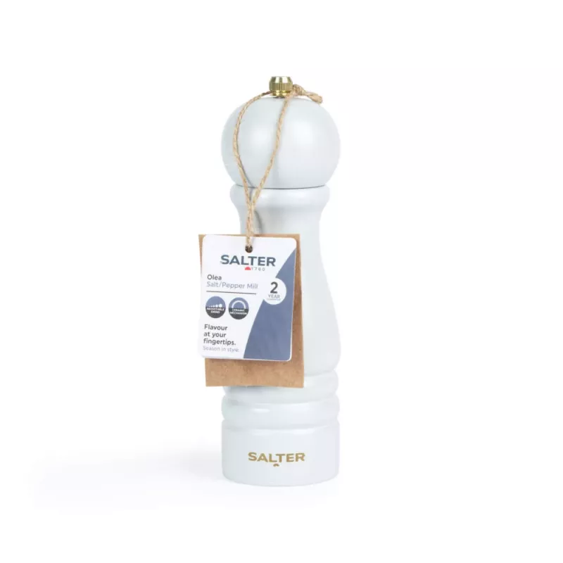 Młynek do soli i pieprzu Salter BW120291EU7, jasnoszary, ręczny młynek ceramiczny