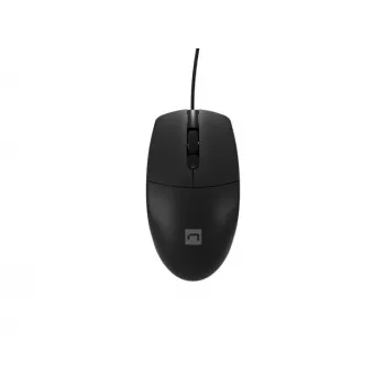 Przewodowa mysz biurowa NATEC Ruff Plus USB Type-A, praworęczna, 1200 DPI, 3 przyciski, czarna