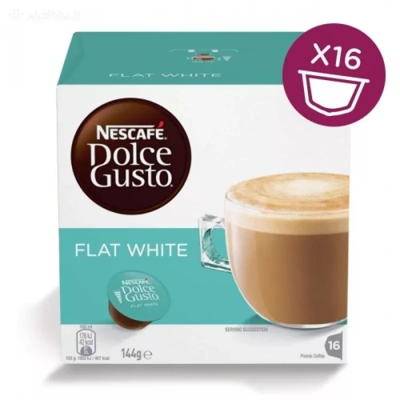 Nescafe Dolce Gusto Flat White Coffee, 16 kapsułek