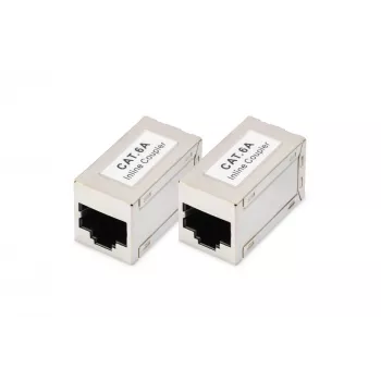 Sprzęgła modułowe Digitus CAT 6A ekranowane 2 szt. RJ-45 ze złoconymi stykami