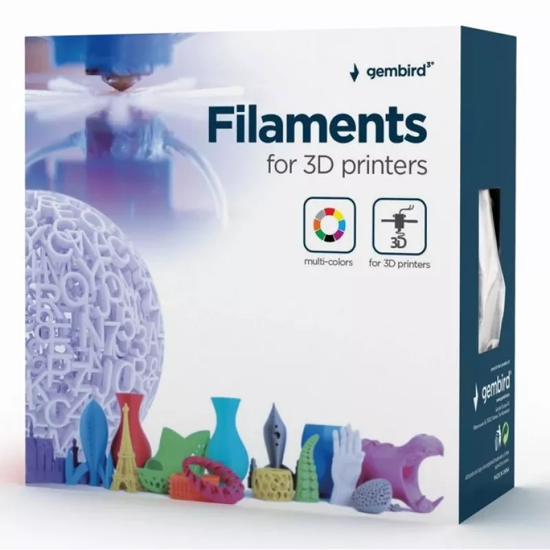 Gembird filament ABS 1,75 mm, 1 kg, czarny