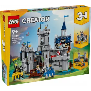 Zabawka konstrukcyjna LEGO Creator 3-w-1 Zamek Średniowiecznego Rycerza zestaw 31168 — 1371 elementów, 6 minifigurek, wiek 9+
