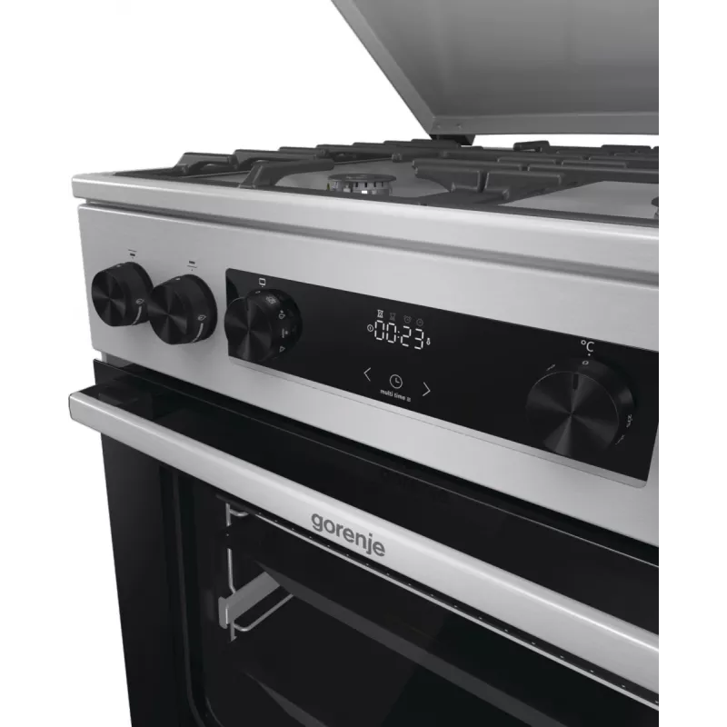 Gorenje GKS6C71XF Wolnostojąca kuchenka z piekarnikiem Srebrna