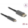 Aktywny kabel optyczny DELOCK USB-C na DisplayPort 20 m, model 81607