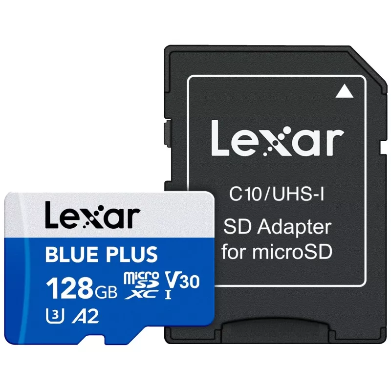 Karta pamięci MicroSDXC Lexar niebieski PLUS 128 GB UHS‑I U3 V30 170 MB/s