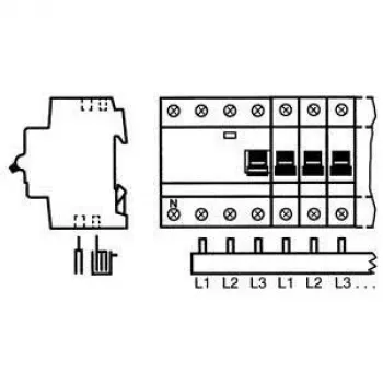 ABB 3-fazowa szyna zbiorcza PS3/60 pro M compact 60 modułów do przycinania PS3/60 (2CDL230001R1060)