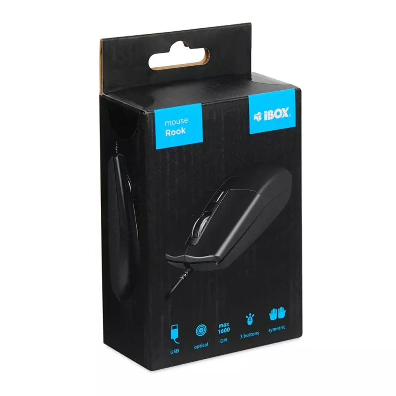 IBox IMOF010 Mysz uniwersalna symetryczna USB Typ-A optyczna 1600 DPI