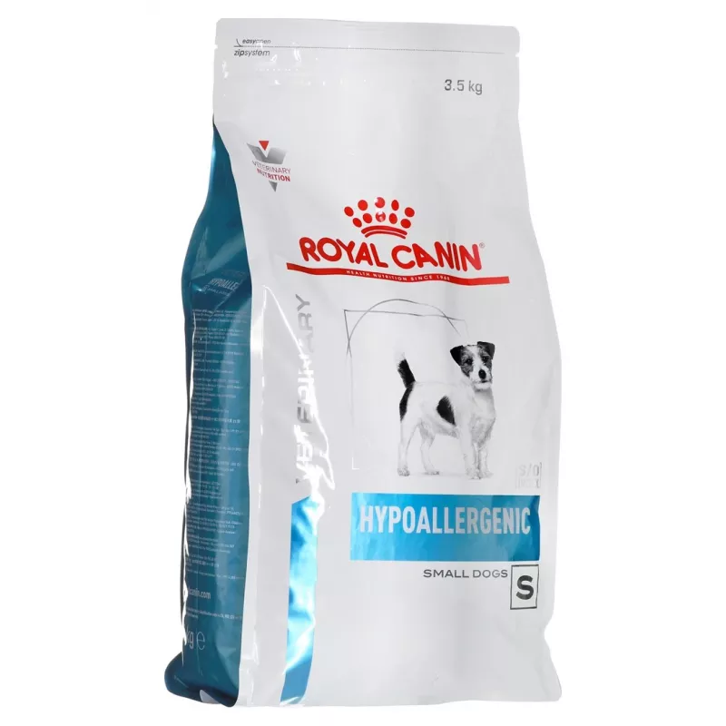 Sucha karma dla psa Royal Canin Hypoallergenic Small Breed 3,5 kg — dorosłe psy małych ras, białko 24%, tłuszcz 16%