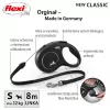 Flexi nowy CLASSIC 8 m czarna smycz dla psa automatyczna