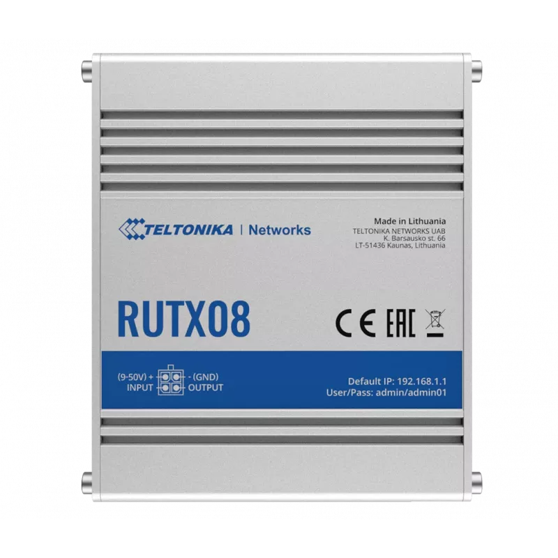 Teltonika RUTX08 router przewodowy Gigabit Ethernet Stal nierdzewna