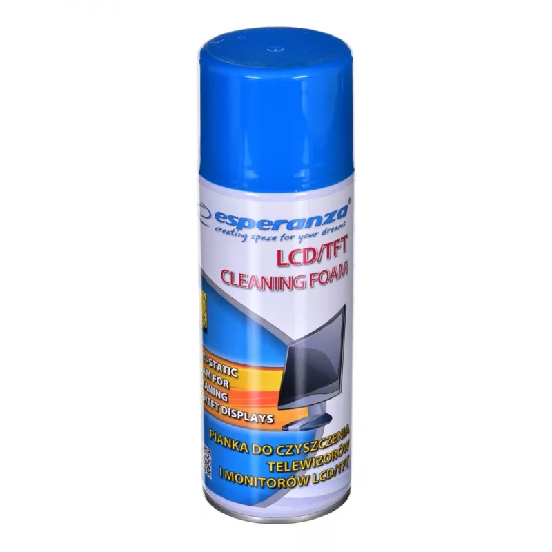 Piana czyszcząca do sprzętu ESPERANZA ES119 — 400 ml do ekranów LCD/TFT/Plazmowych, wielokolorowe