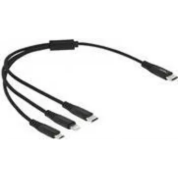 Kabel do ładowania USB DeLOCK 3 w 1 USB Type-C do Lightning Micro USB 30 cm